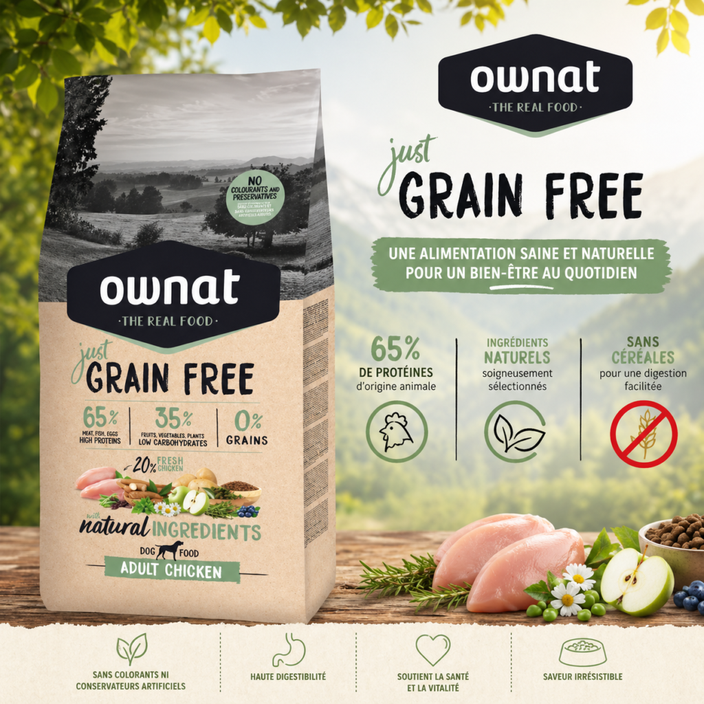 ownat just sans céréales poulet pour chien Echirolles