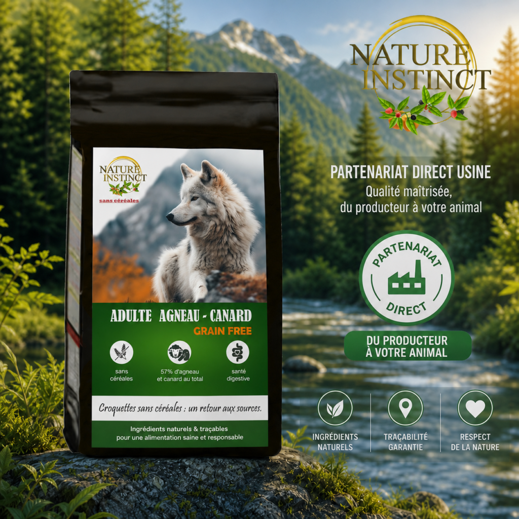 croquettes chien sans céréales Nature Instinct prix usine sur Grenoble