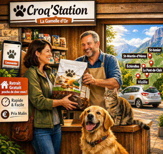 points de retrait croquettes Grenoble