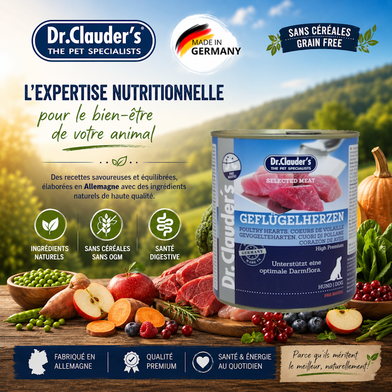 alimentation humide Dr Clauder's pour chien Echirolles